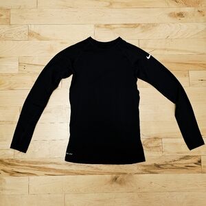 Nike Women's Black Pro Combat Dri-Fit Small Crew Neck long sleeve compression